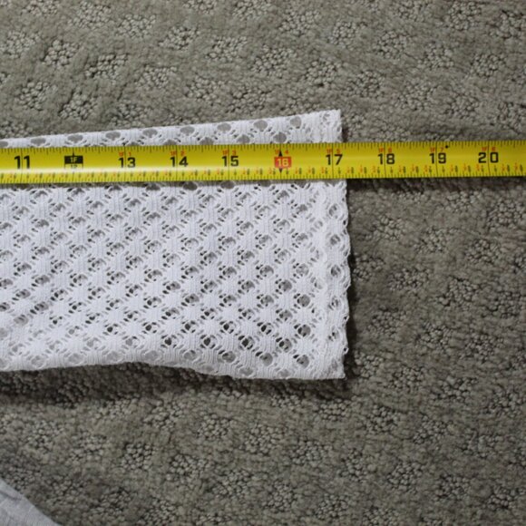 Zenergy by Chico's Size 8 Grey, Silver and White Lace Trimmed Shirt - Picture 6 of 7